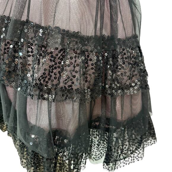 Masquerade Strapless Black Lace Pink Sweetheart Y2K Prom Dress Steampunk 11 / 12 - Picture 8 of 16